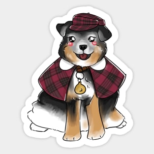 Cute Sherlock Holmes Dog _Jingjing Sticker